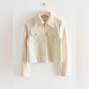 & Other Stories Cropped Tweed Jacket